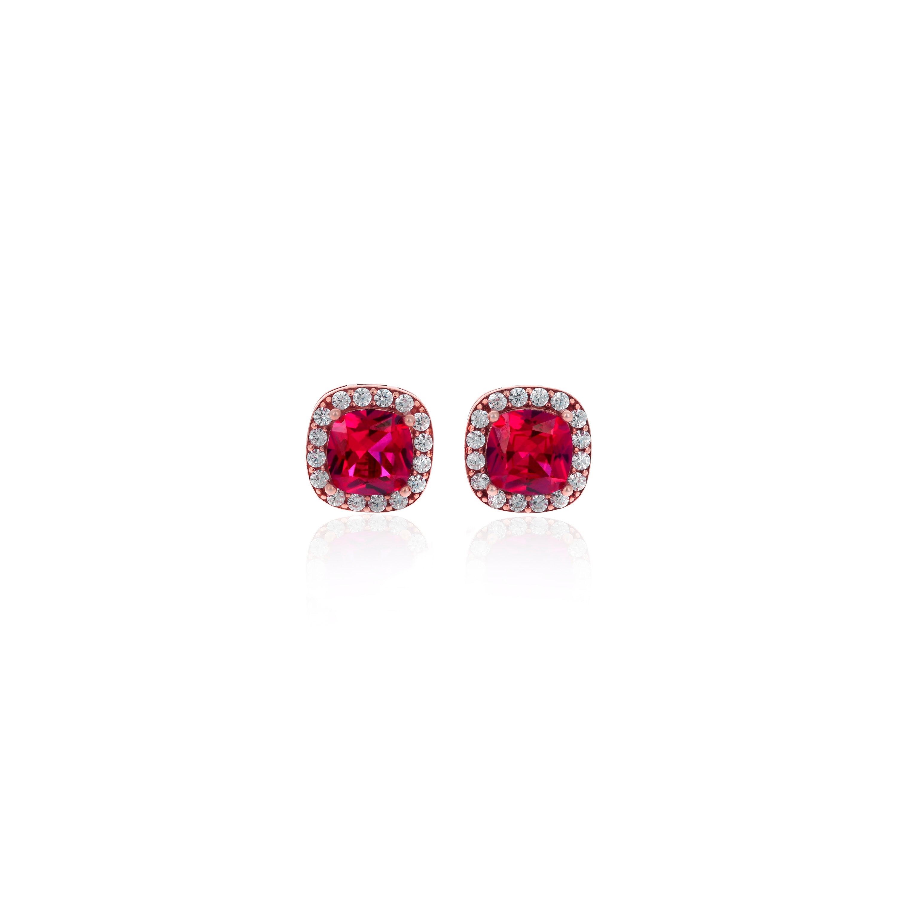 Square Birthstone Stud Earrings- ER8