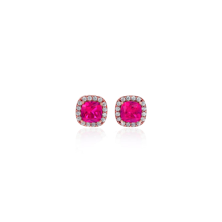 Square Birthstone Stud Earrings- ER8