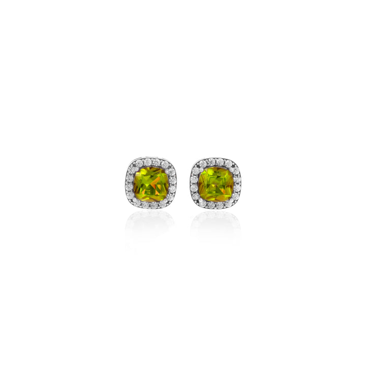 Square Birthstone Stud Earrings- ER8