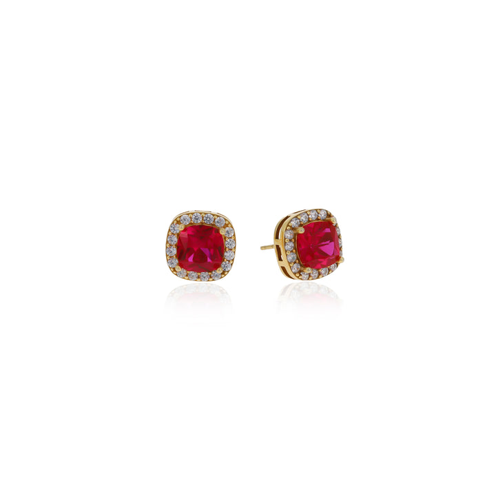 Square Birthstone Stud Earrings- ER8