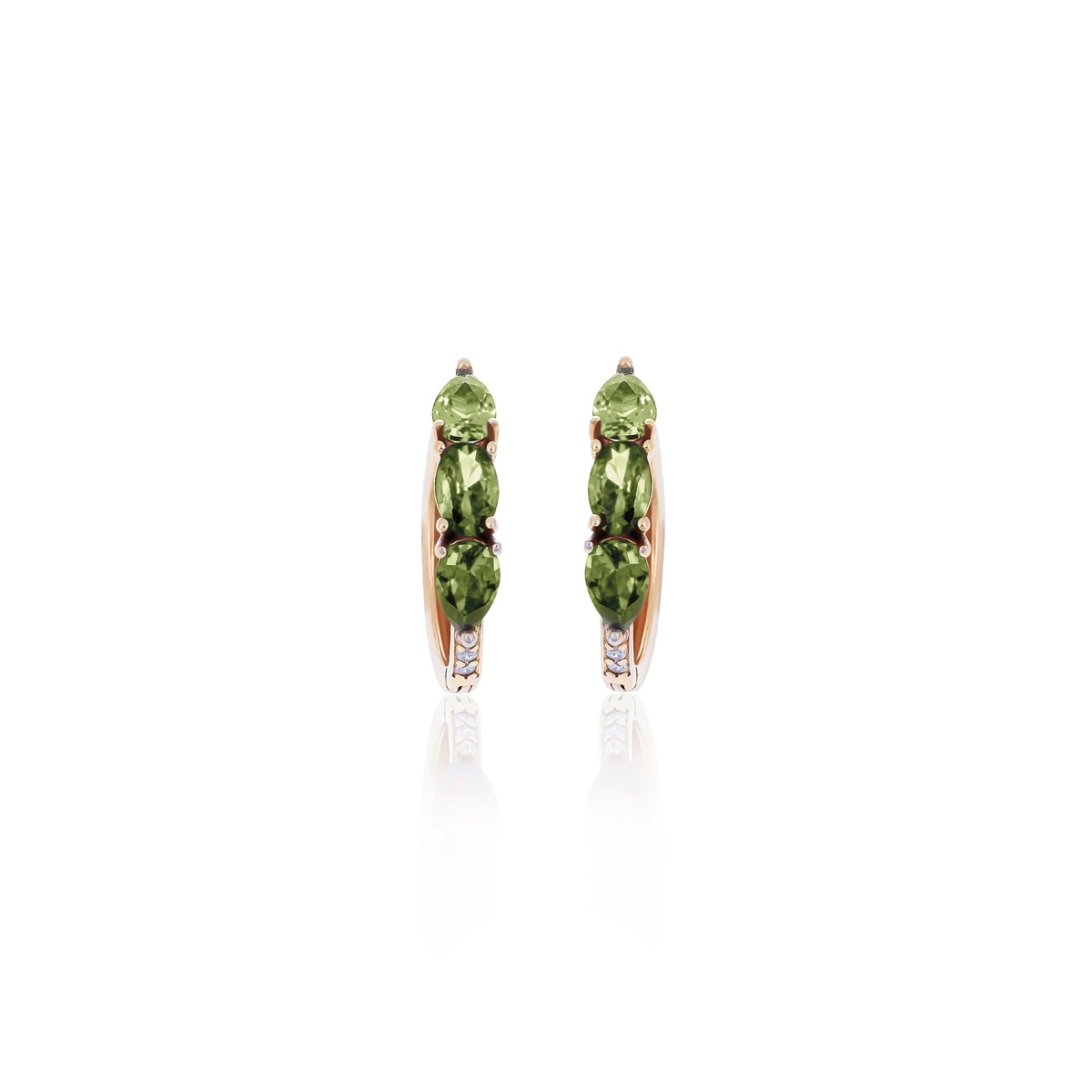 Sterling Silver Color CZ Huggie Hoop Earrings