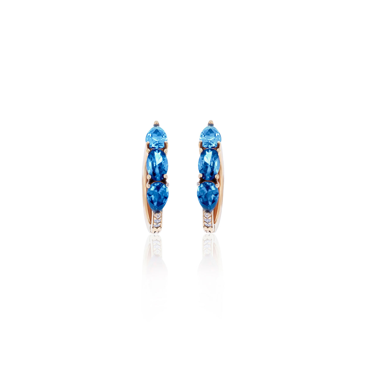 Sterling Silver Color CZ Huggie Hoop Earrings