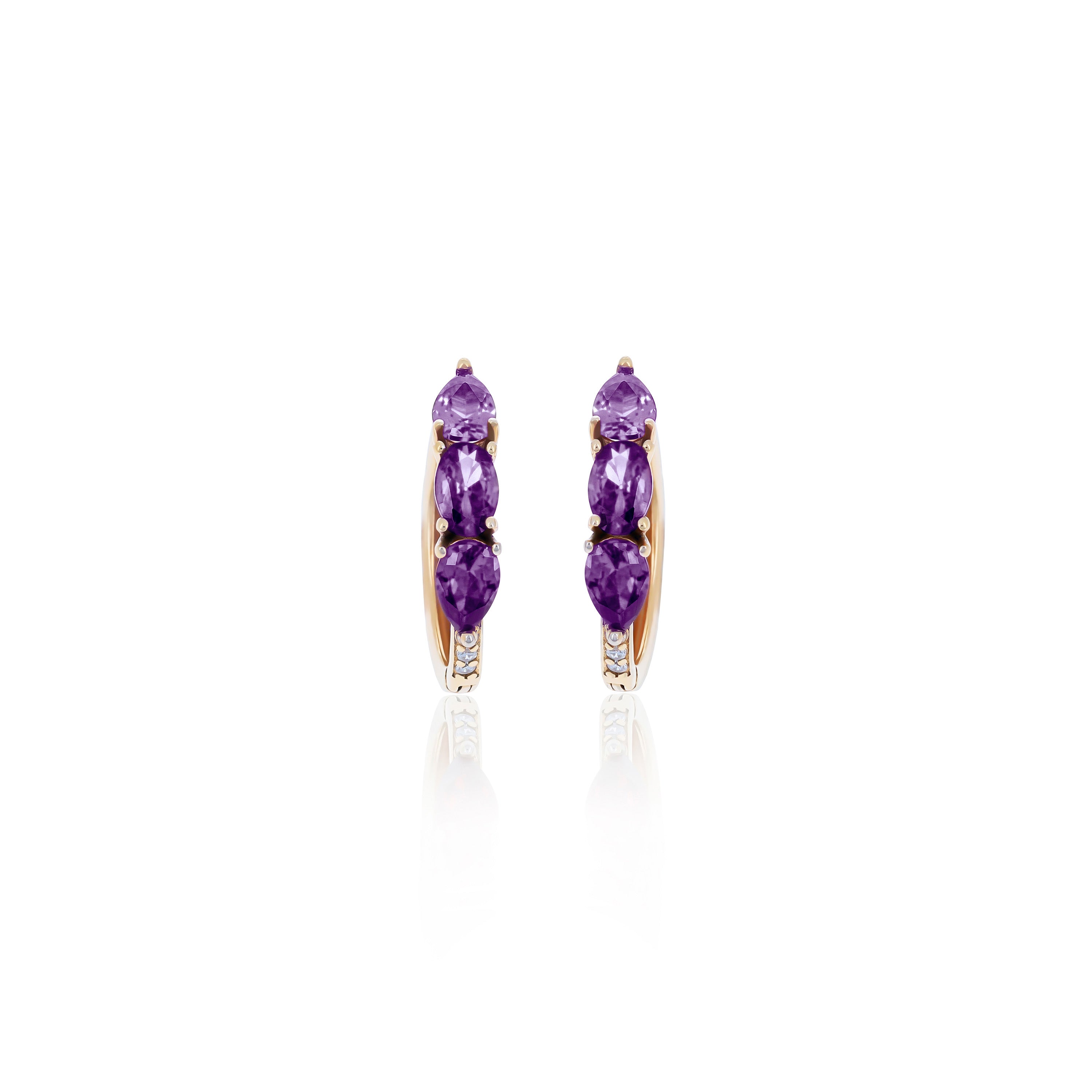 Hoop Birthstone Earrings- ER02