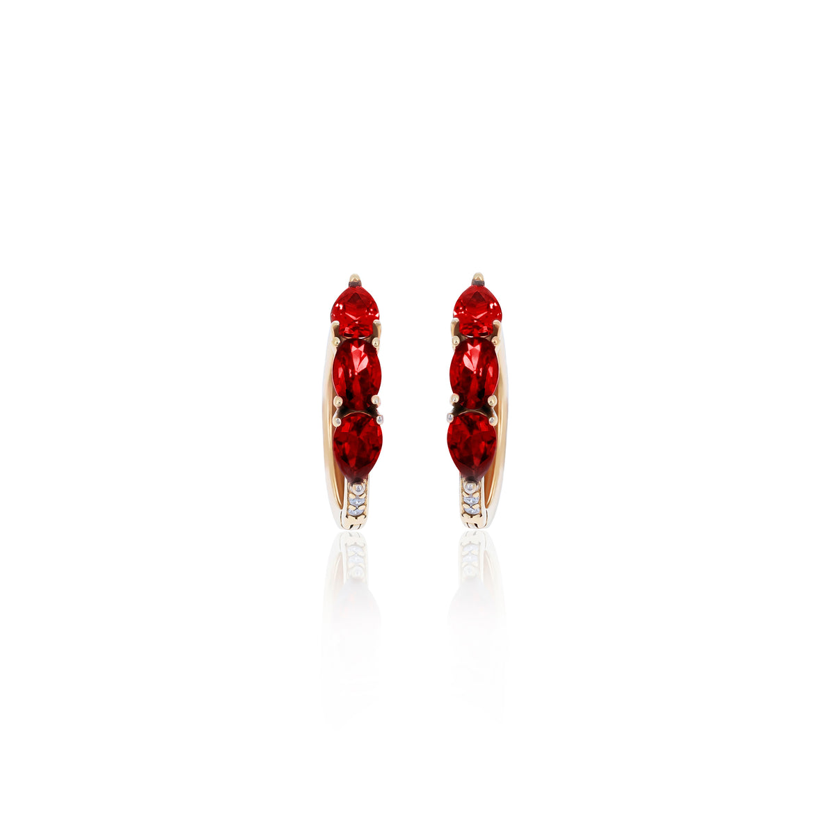 Sterling Silver Color CZ Huggie Hoop Earrings