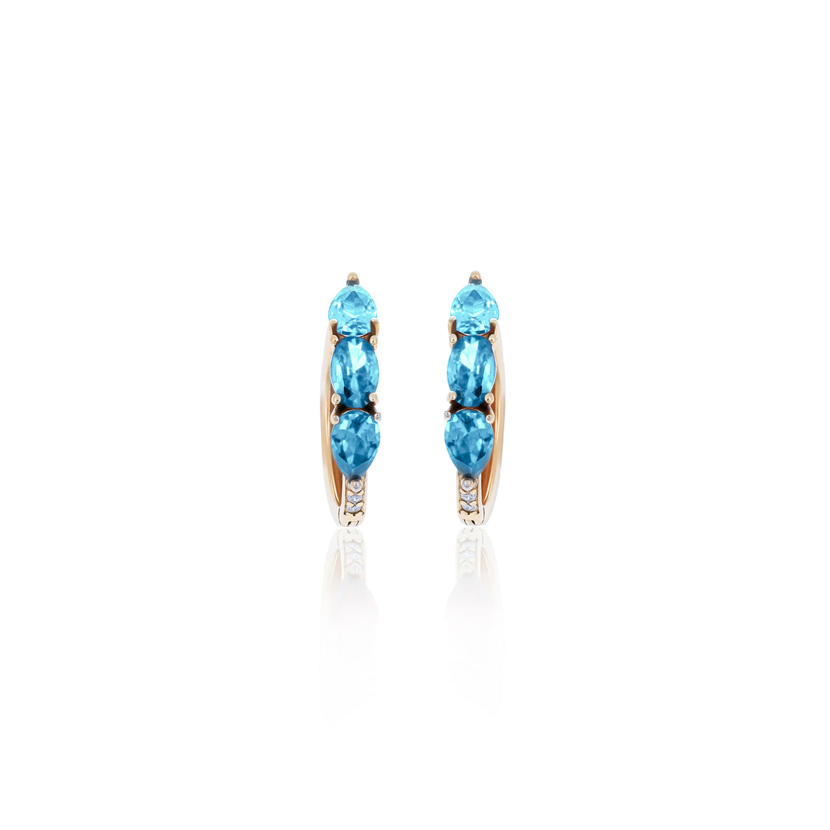 Sterling Silver Color CZ Huggie Hoop Earrings