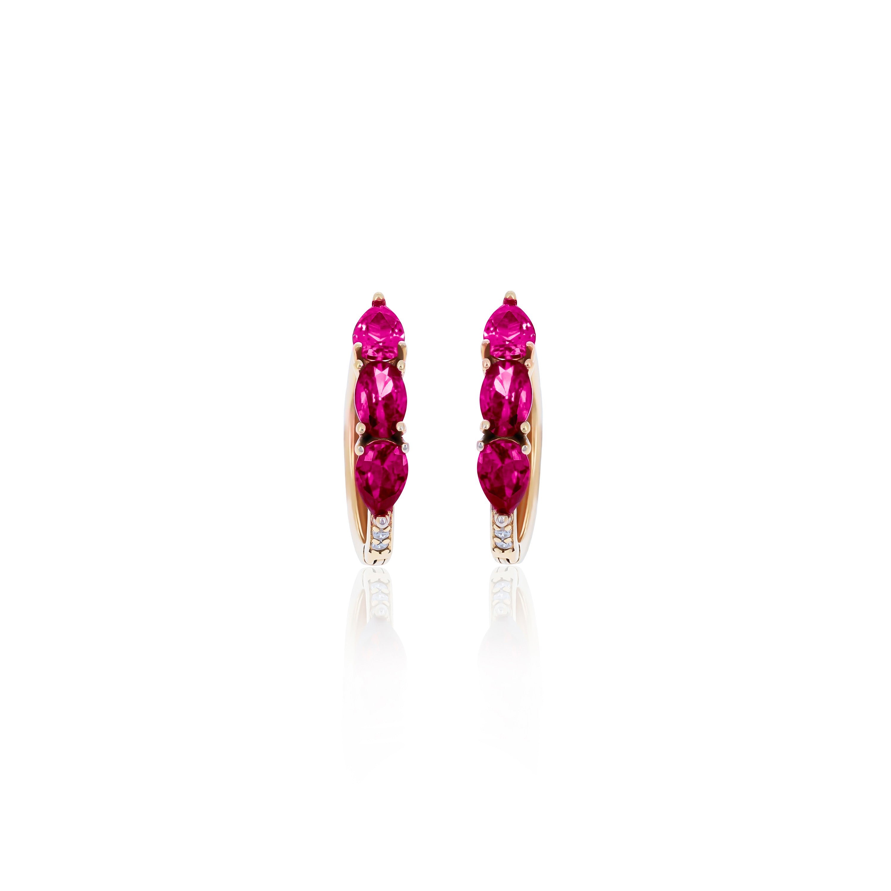 Hoop Birthstone Earrings- ER02