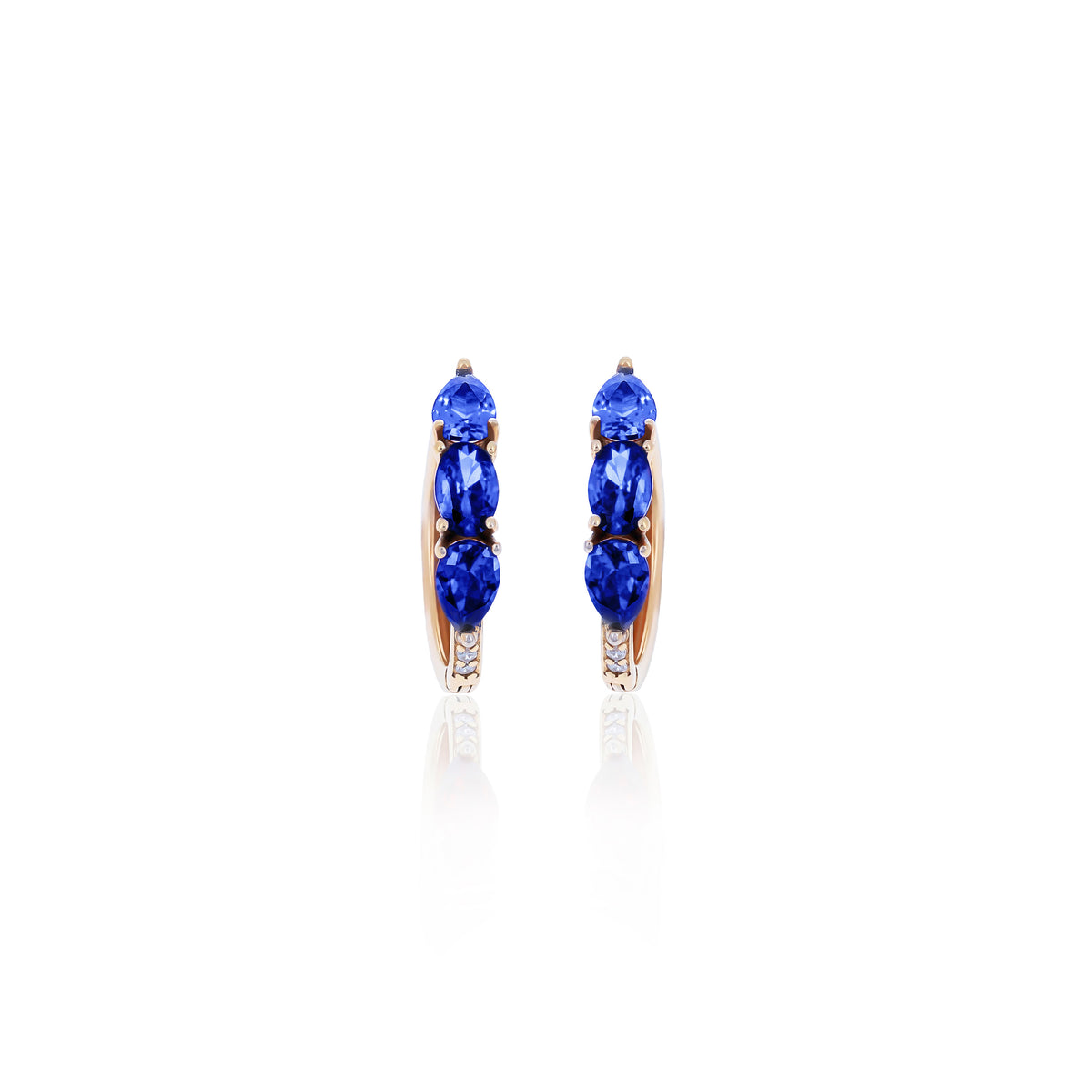 Sterling Silver Color CZ Huggie Hoop Earrings