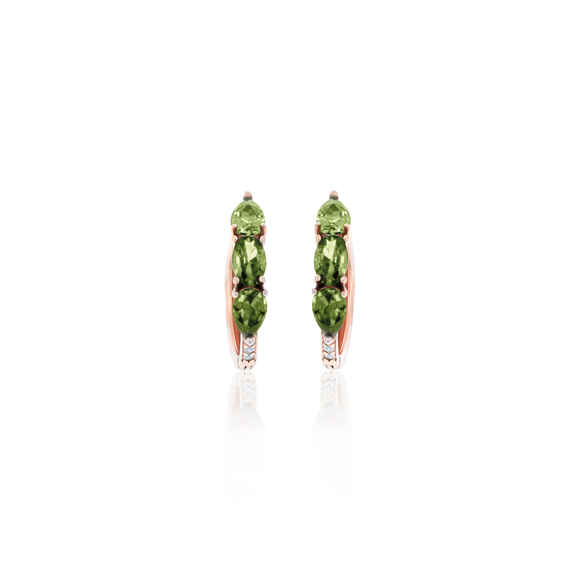 Sterling Silver Color CZ Huggie Hoop Earrings