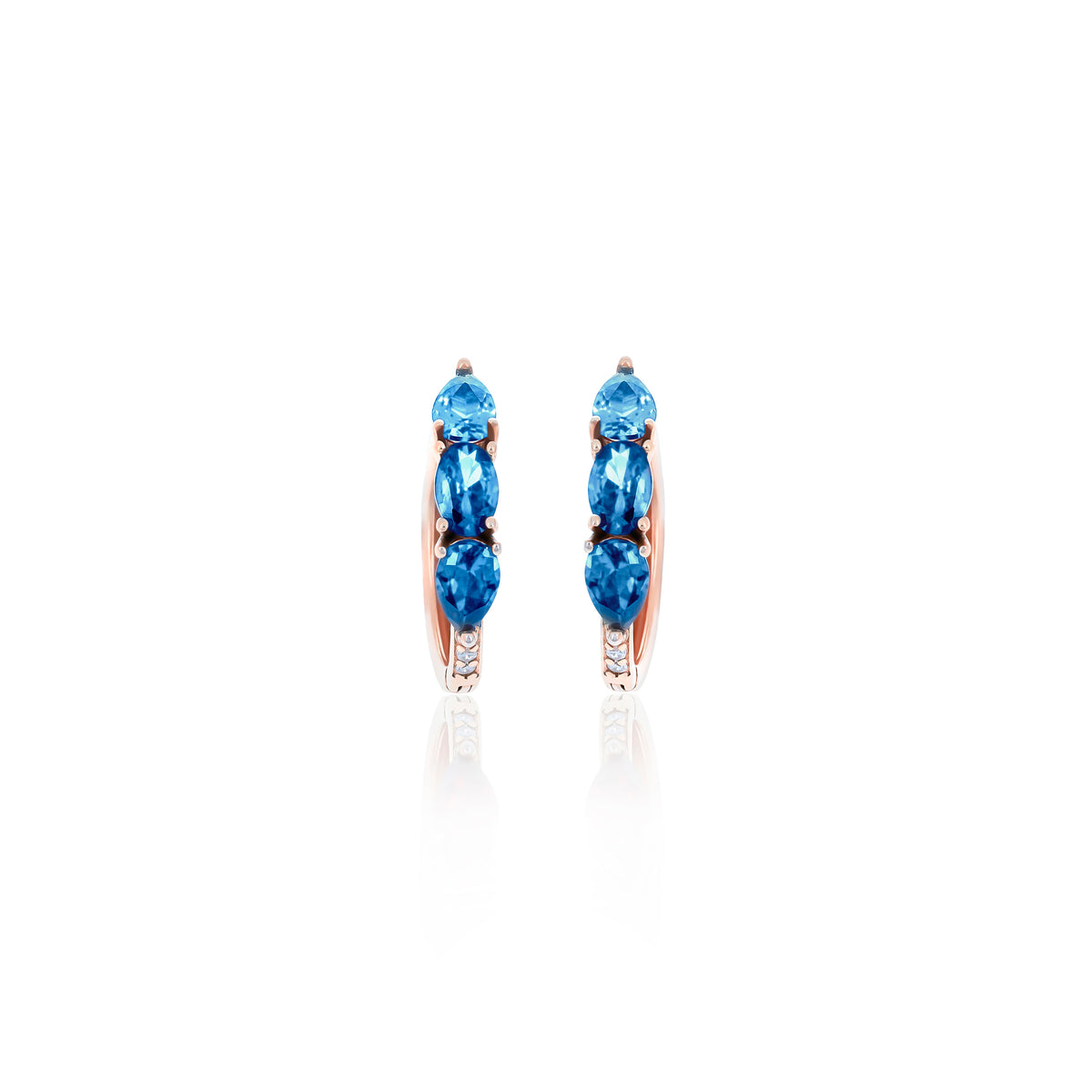 Sterling Silver Color CZ Huggie Hoop Earrings