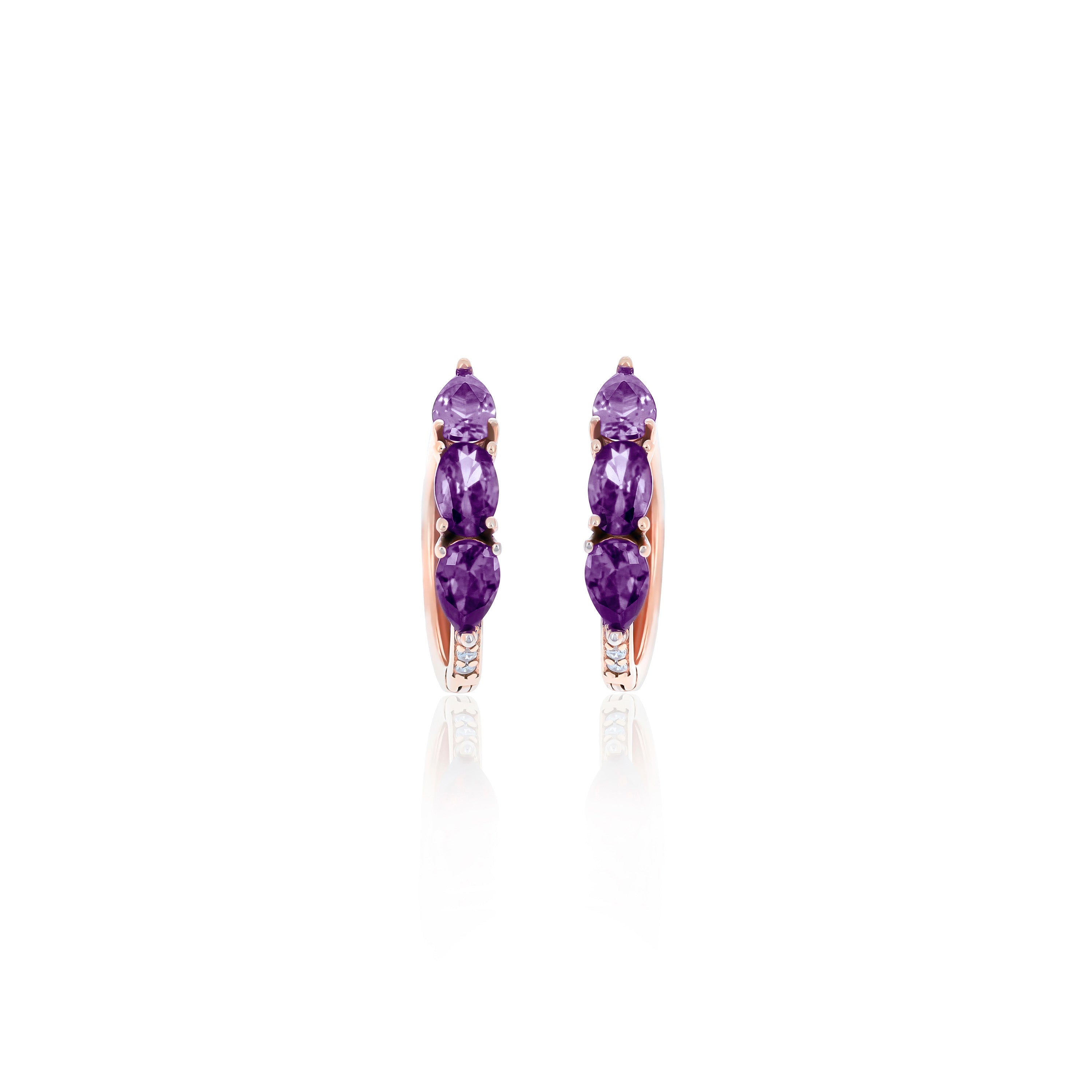 Hoop Birthstone Earrings- ER02