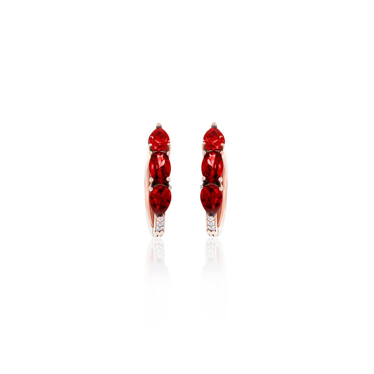 Sterling Silver Color CZ Huggie Hoop Earrings