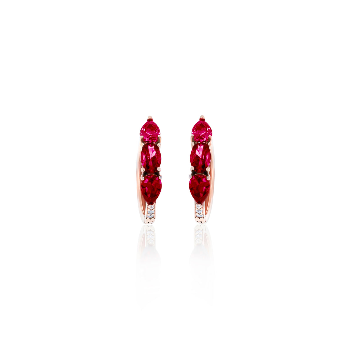 Sterling Silver Color CZ Huggie Hoop Earrings