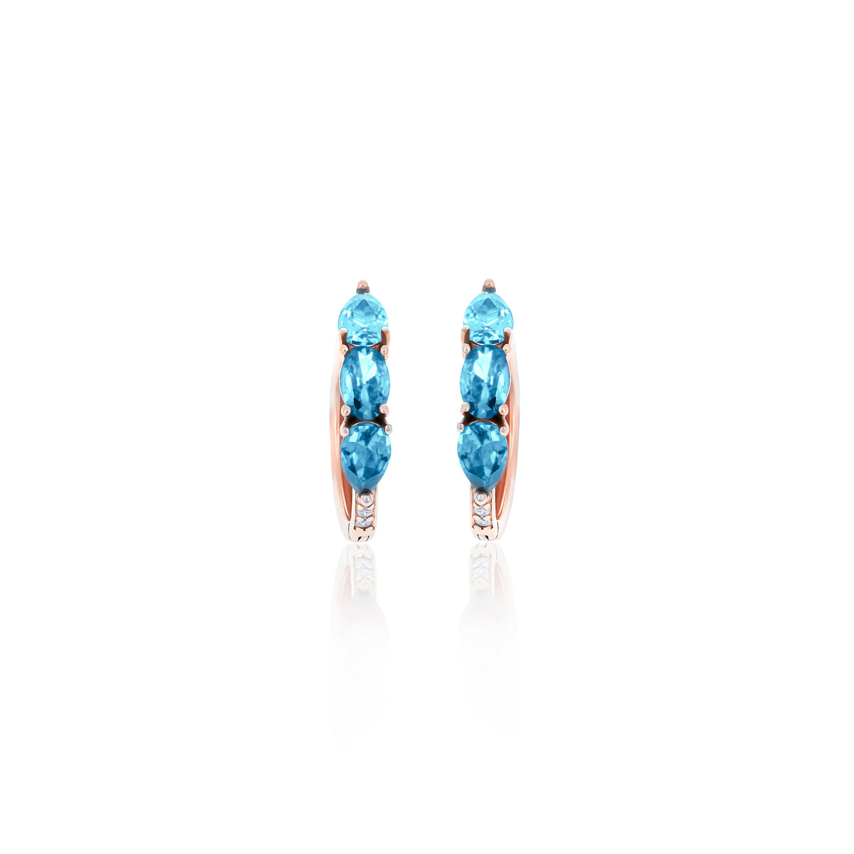 Sterling Silver Color CZ Huggie Hoop Earrings