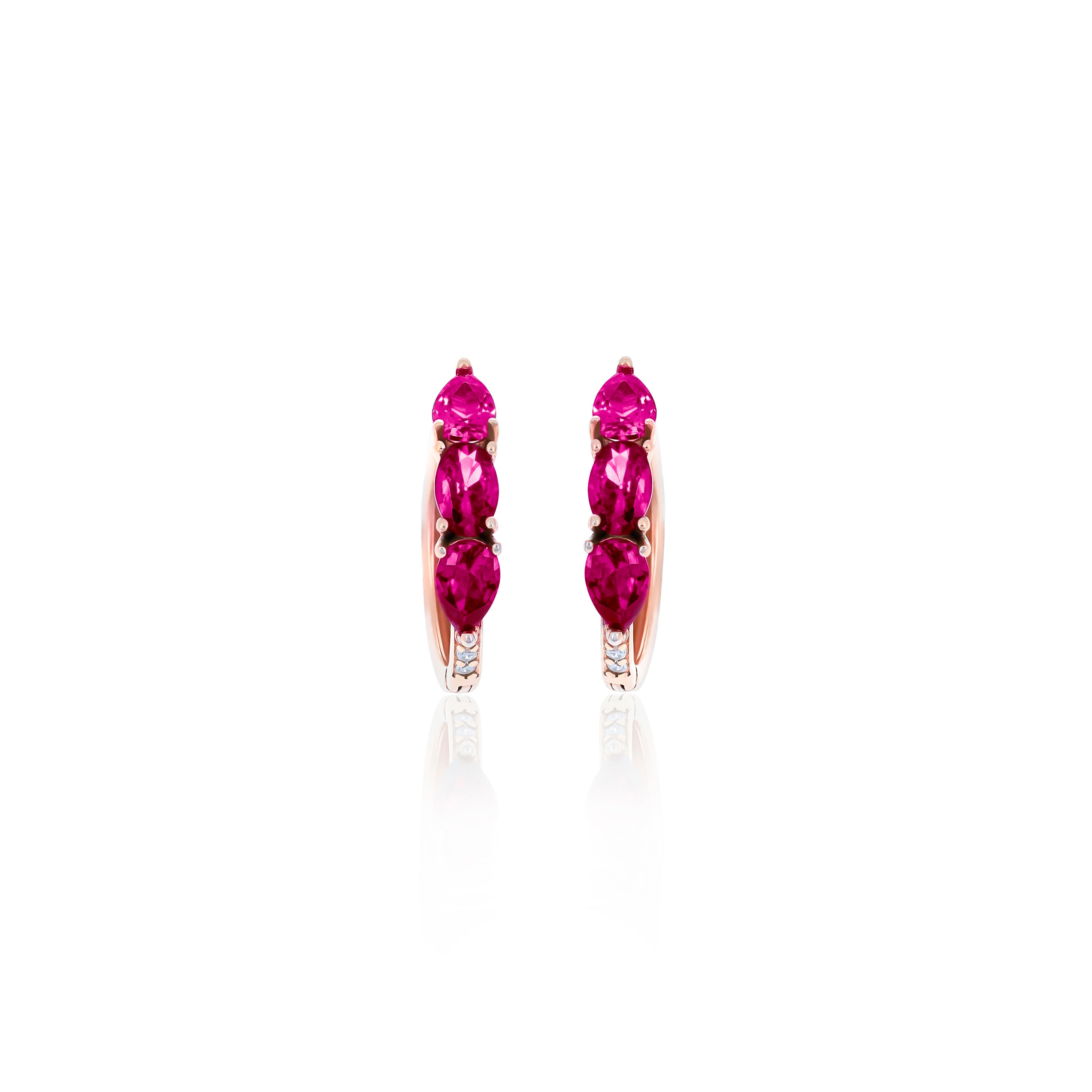 Hoop Birthstone Earrings- ER02