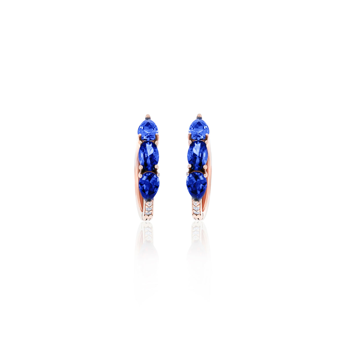 Sterling Silver Color CZ Huggie Hoop Earrings