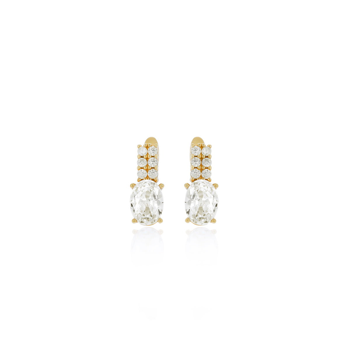 Sterling Silver Birthstone Drop Stud Earrings