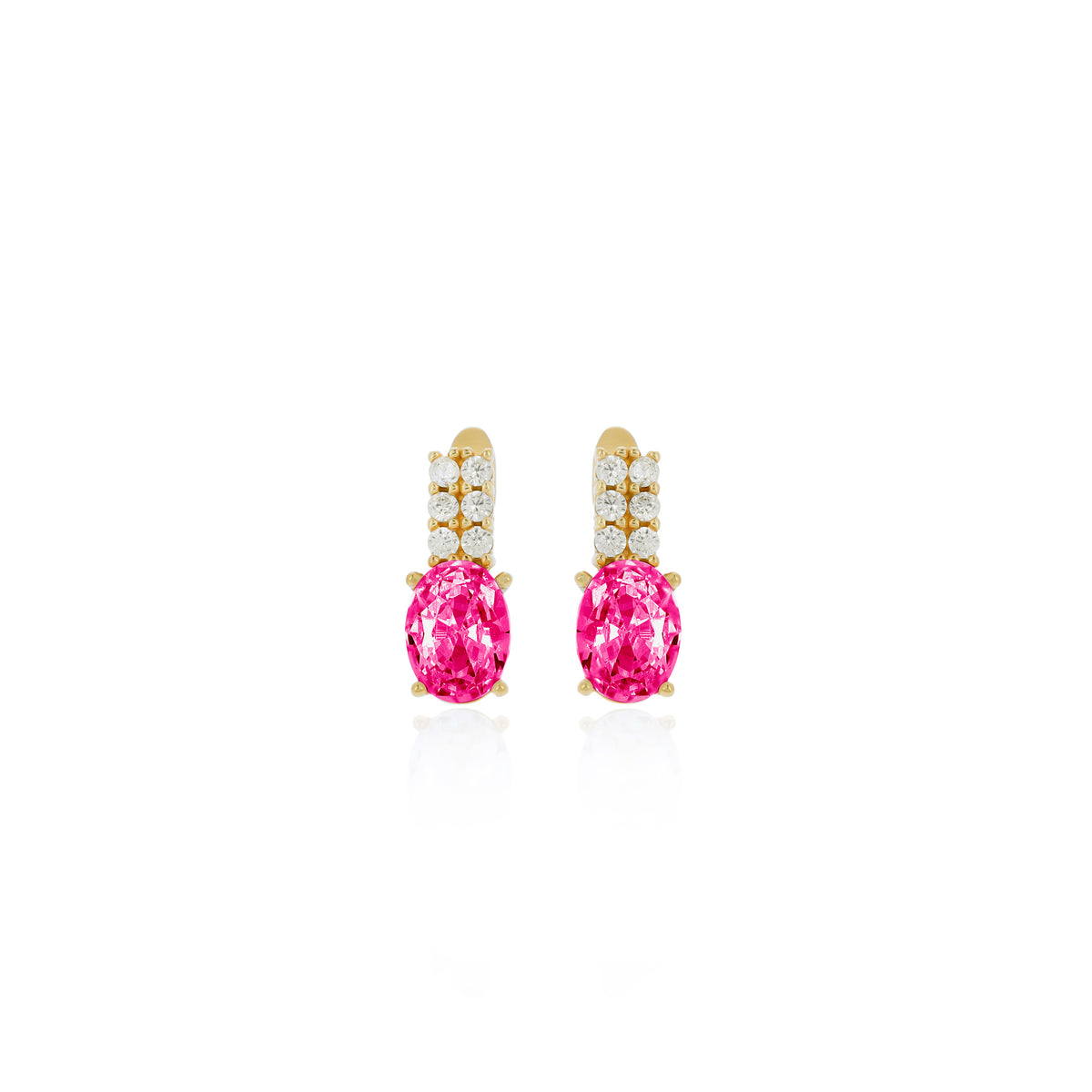 Sterling Silver Birthstone Drop Stud Earrings