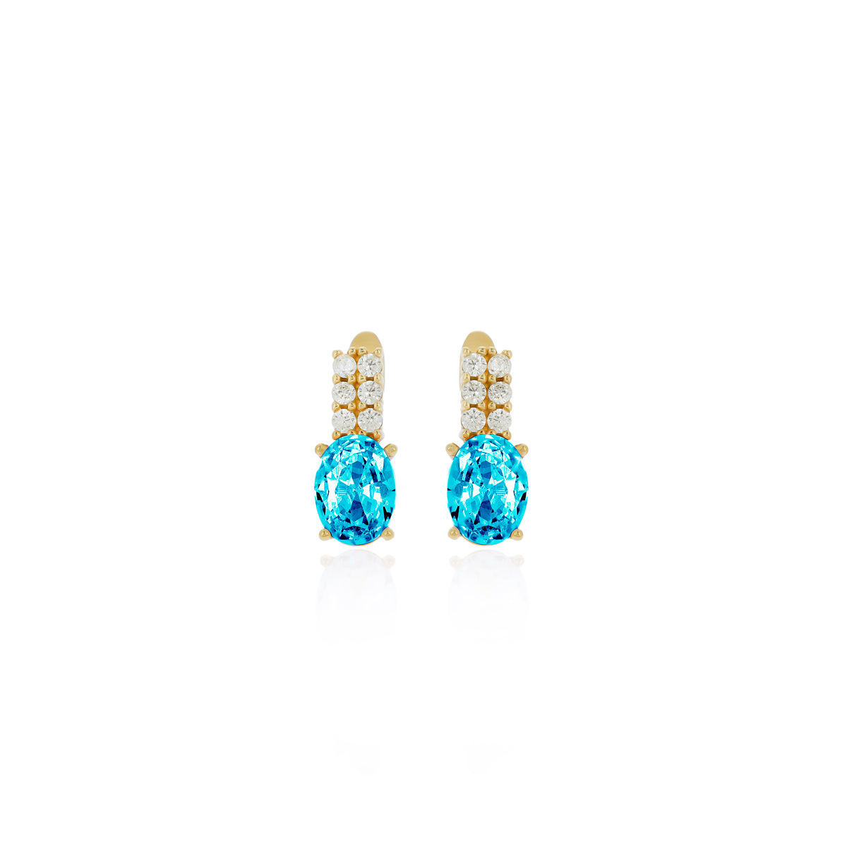 Sterling Silver Birthstone Drop Stud Earrings