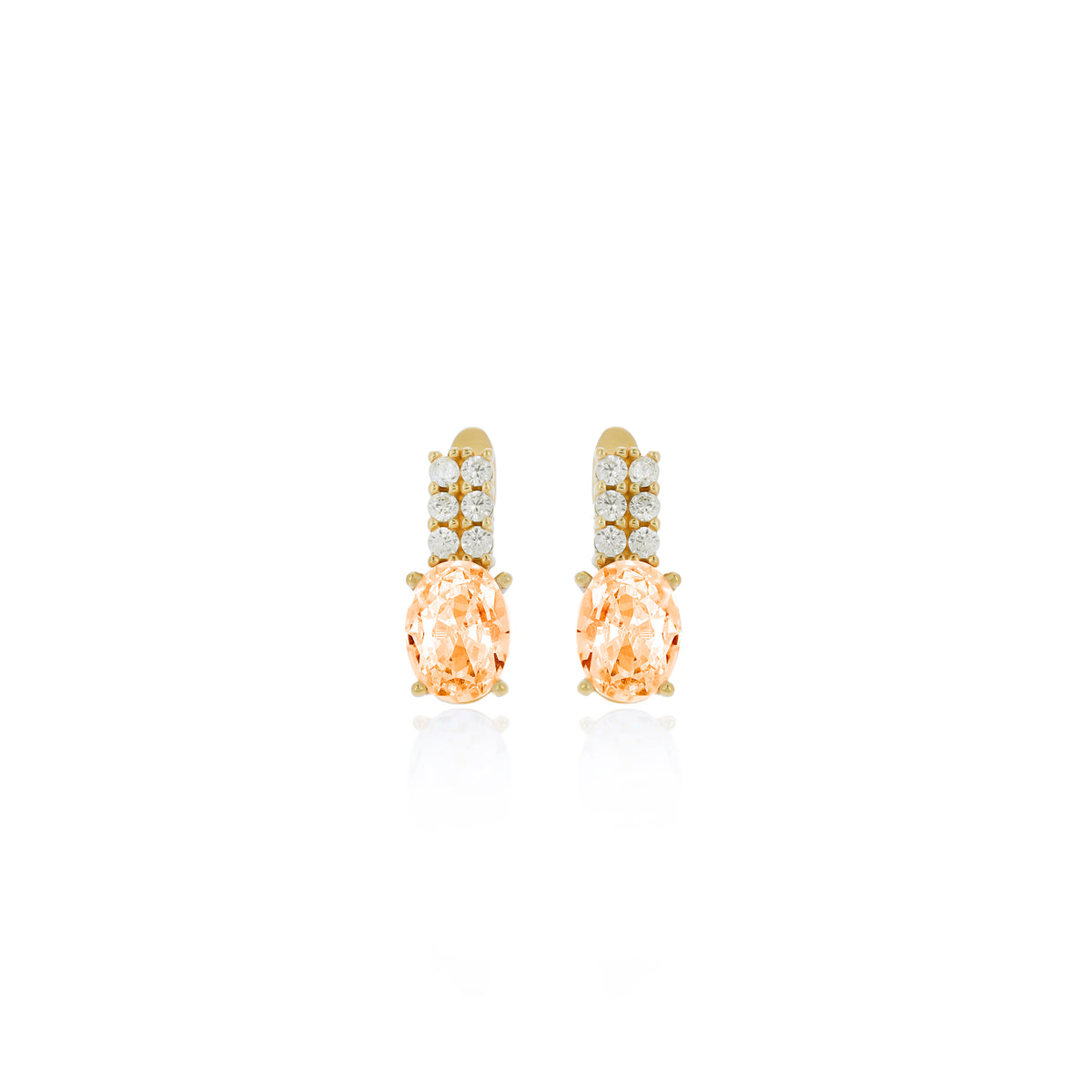 Sterling Silver Birthstone Drop Stud Earrings