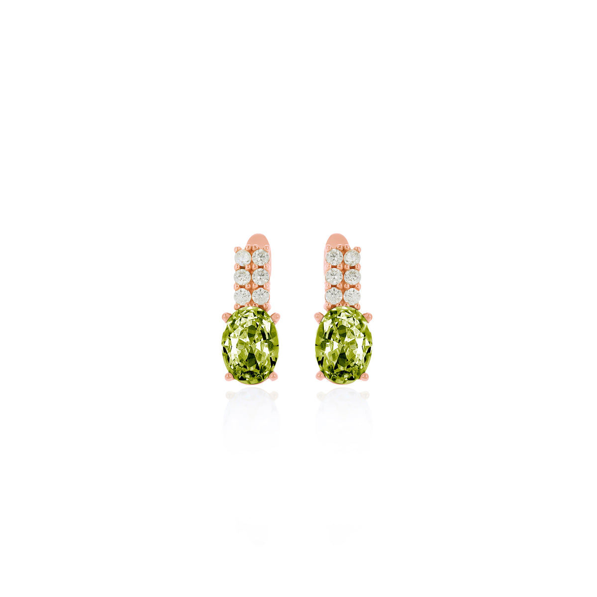 Sterling Silver Birthstone Drop Stud Earrings