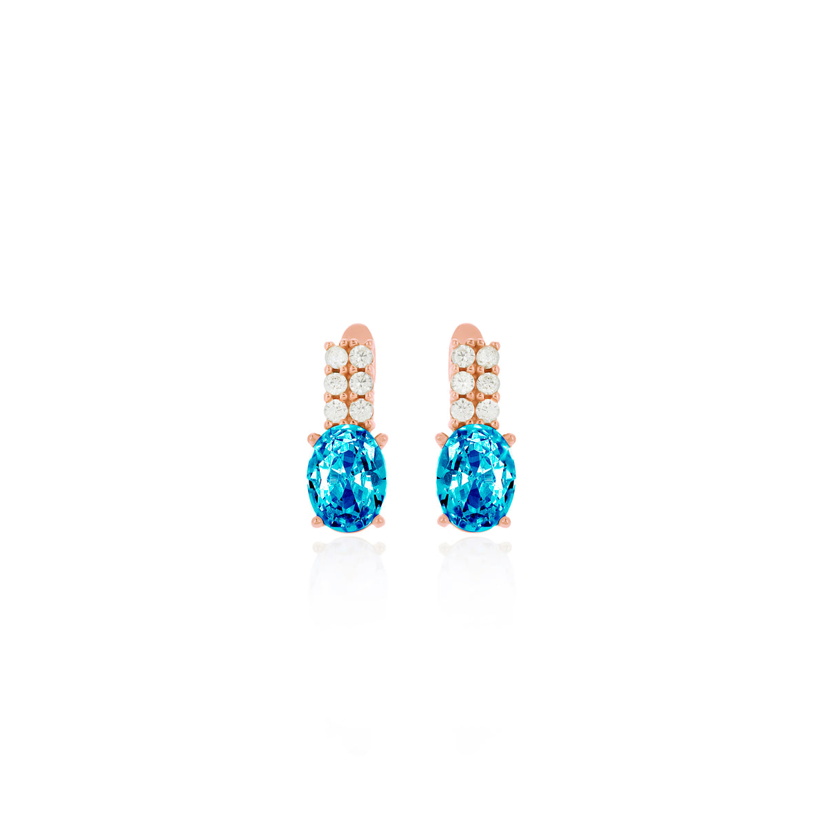 Sterling Silver Birthstone Drop Stud Earrings