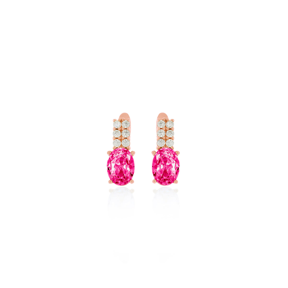 Sterling Silver Birthstone Drop Stud Earrings