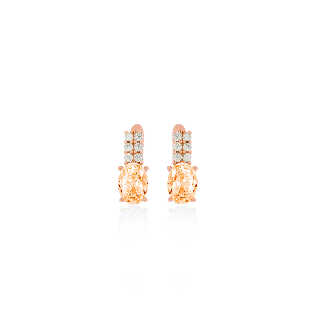 Sterling Silver Birthstone Drop Stud Earrings