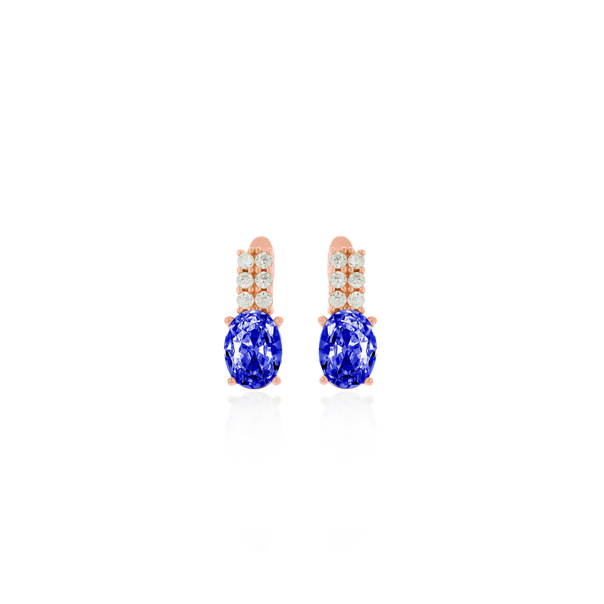 Sterling Silver Birthstone Drop Stud Earrings