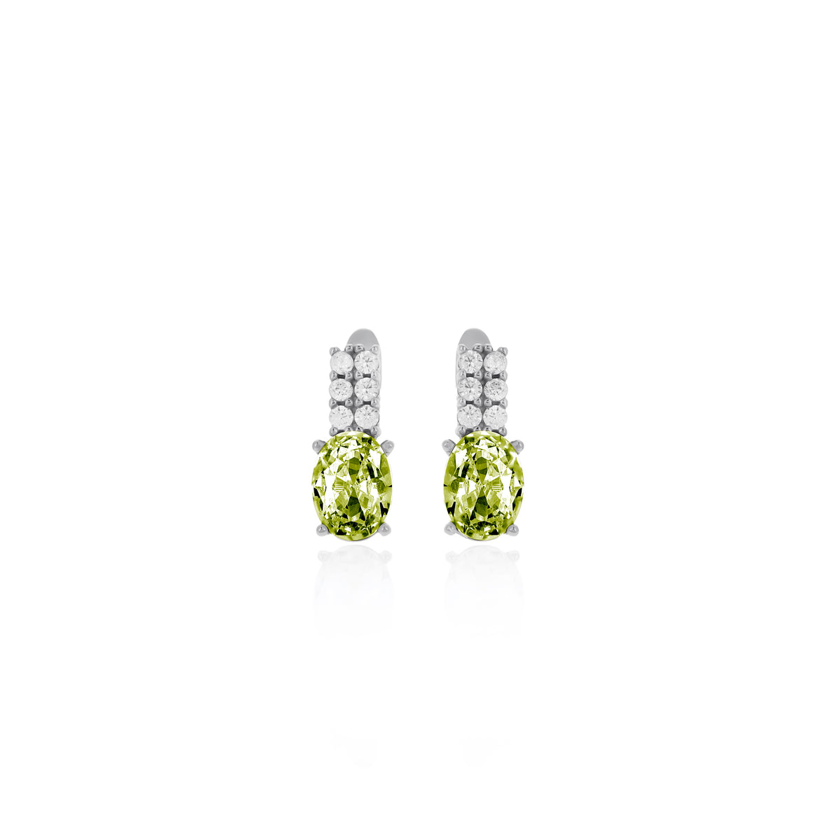 Sterling Silver Birthstone Drop Stud Earrings