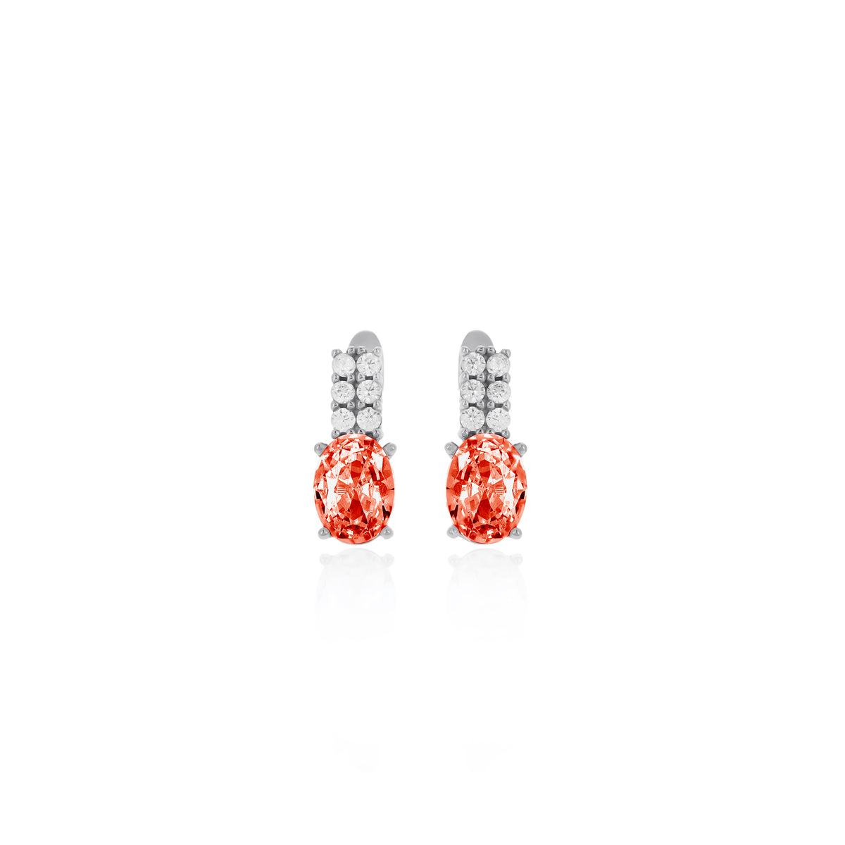 Sterling Silver Birthstone Drop Stud Earrings