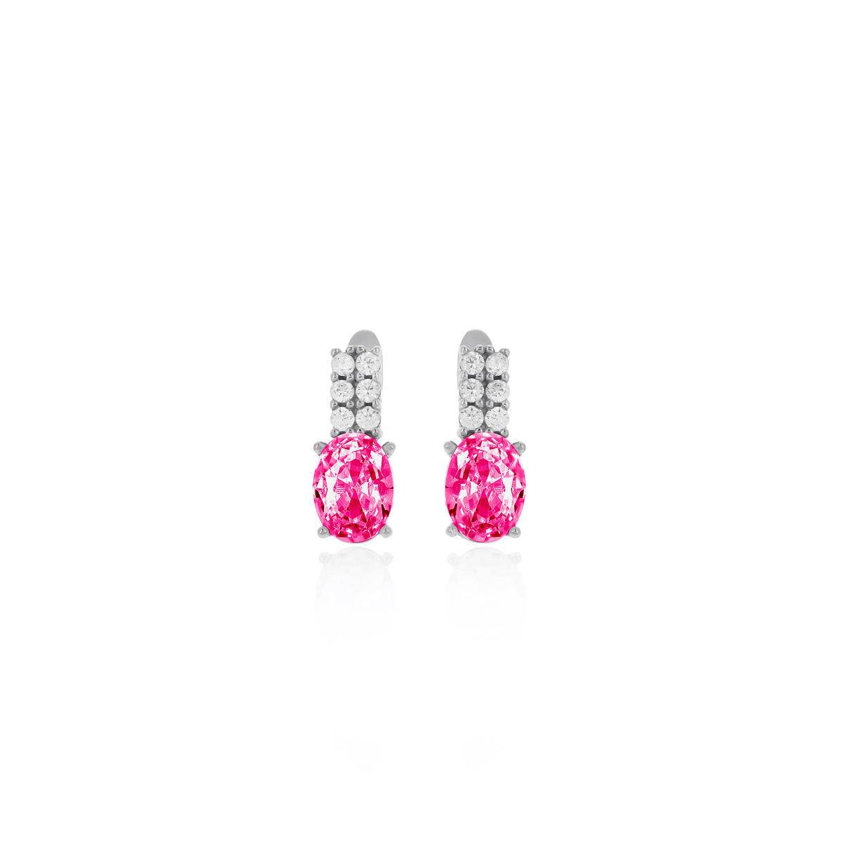 Sterling Silver Birthstone Drop Stud Earrings