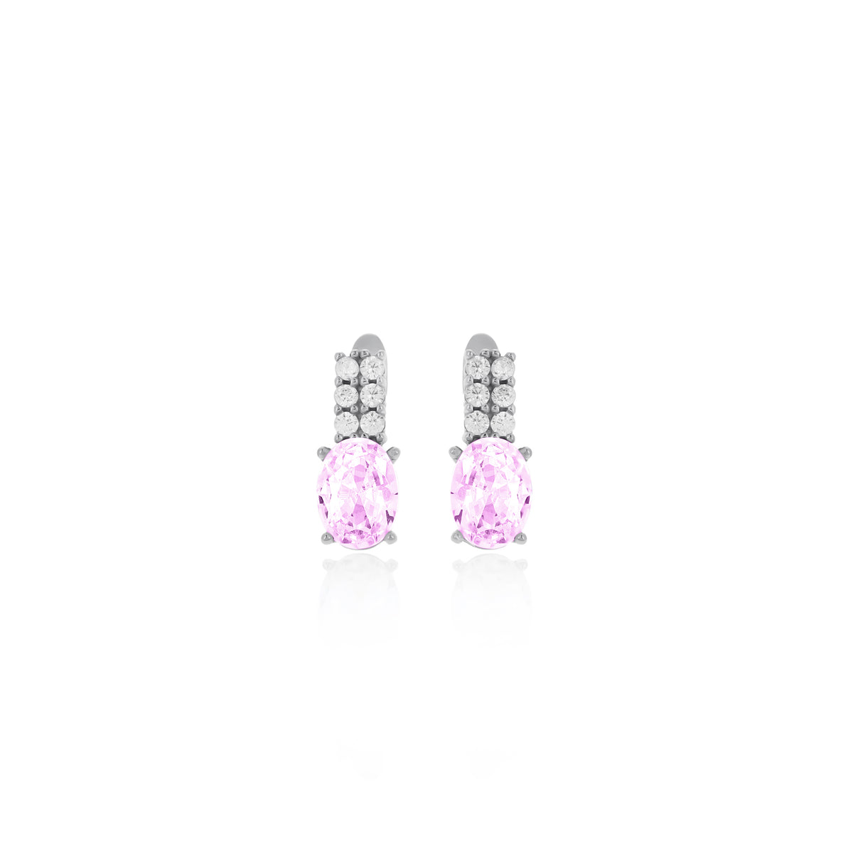Sterling Silver Birthstone Drop Stud Earrings