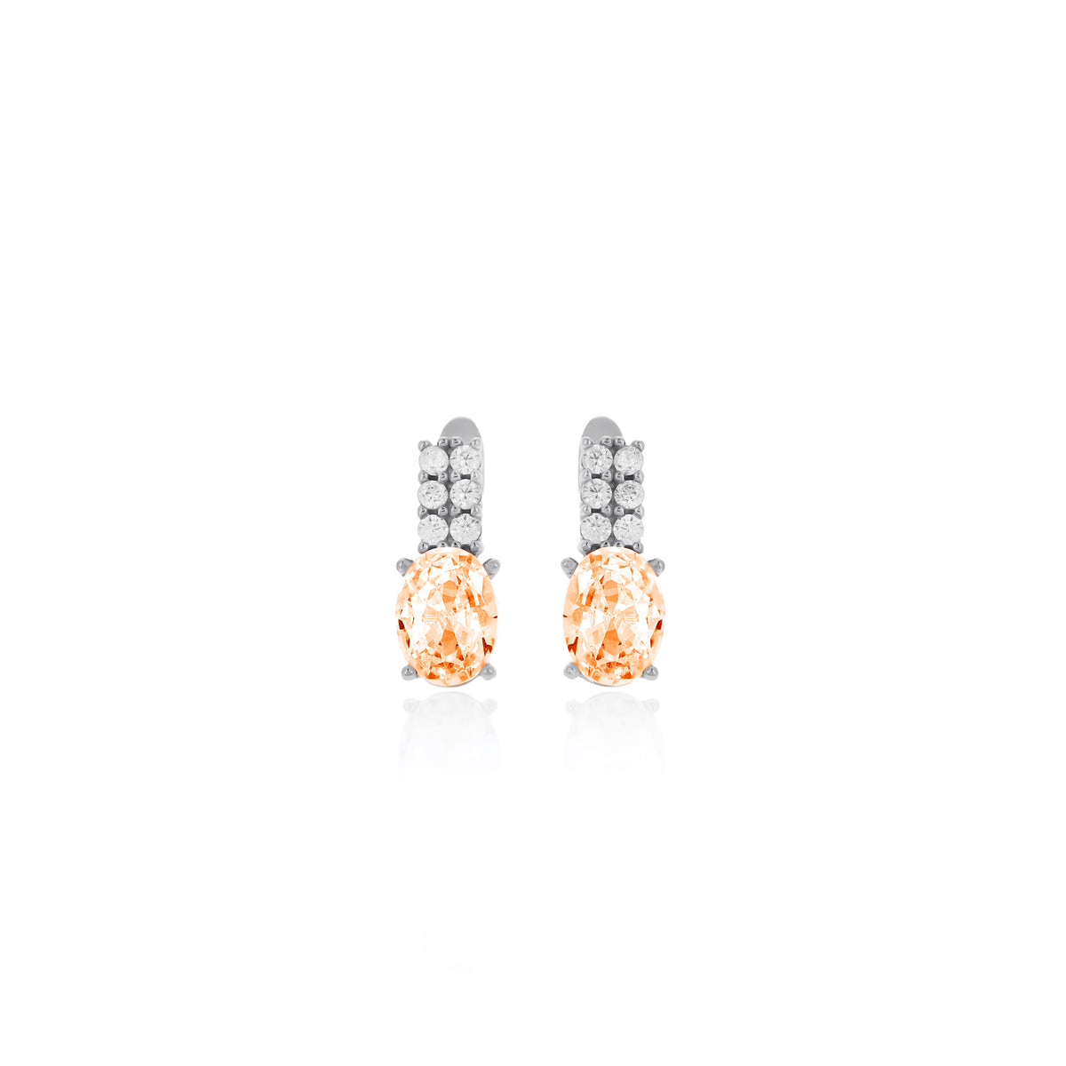 Sterling Silver Birthstone Drop Stud Earrings
