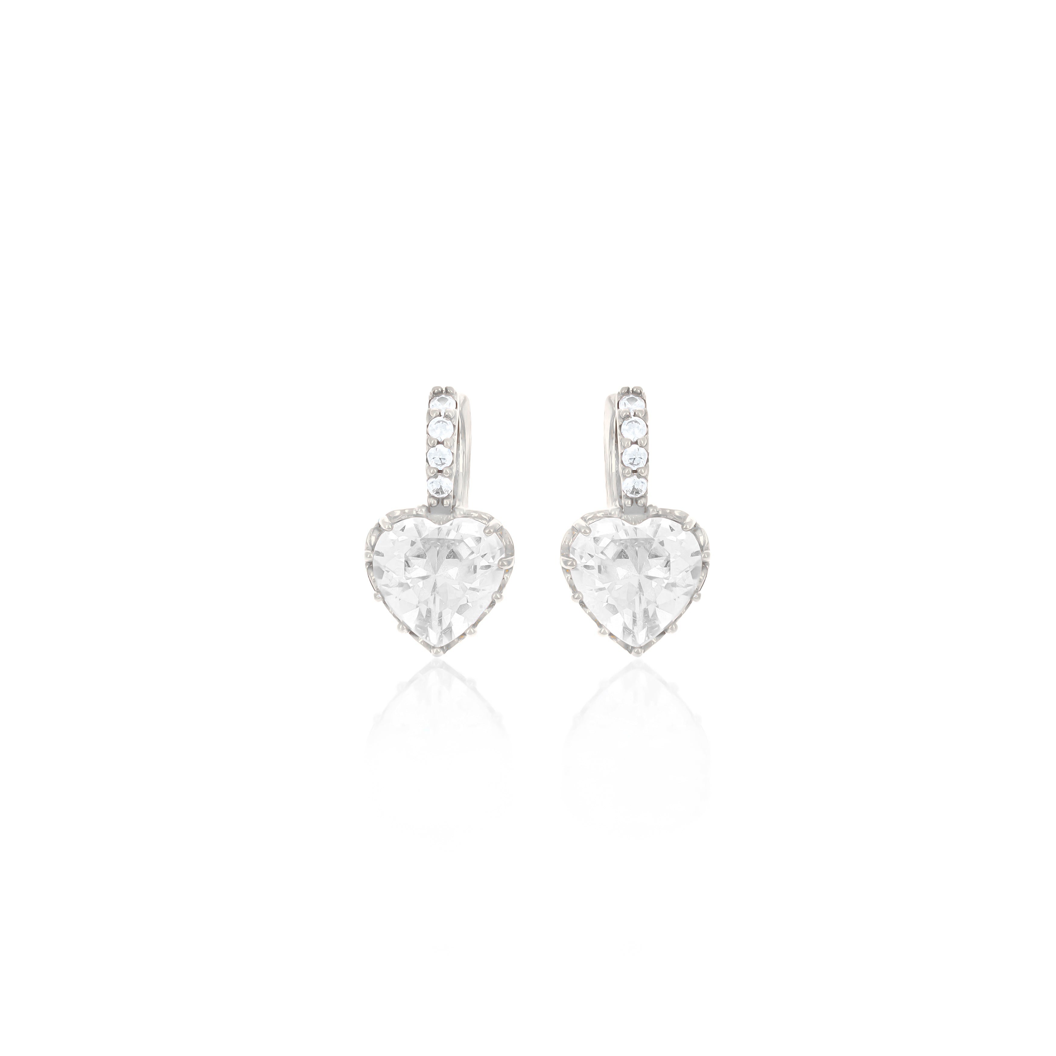 Heart shaped birthstone earrings- ER1