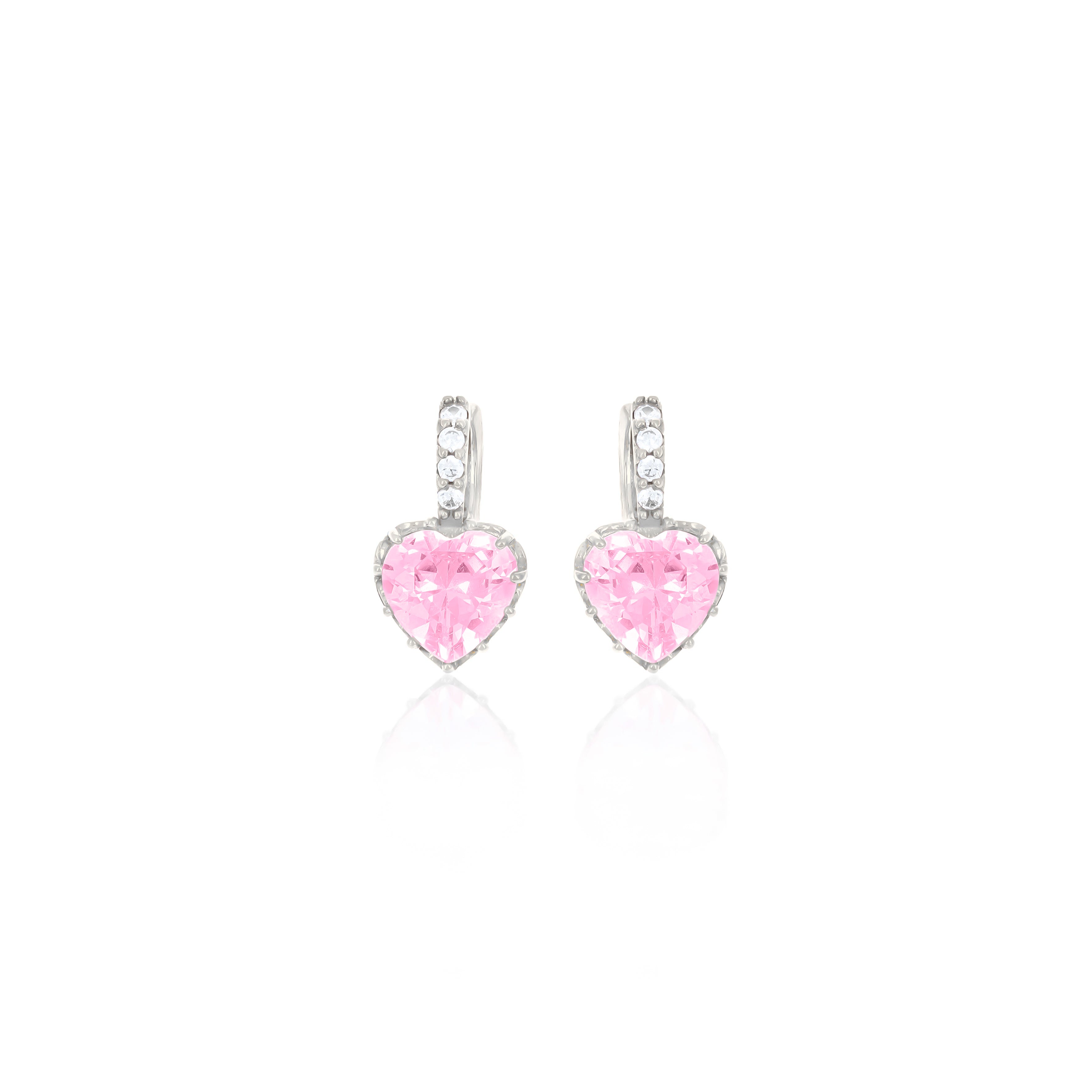 Heart shaped birthstone earrings- ER1