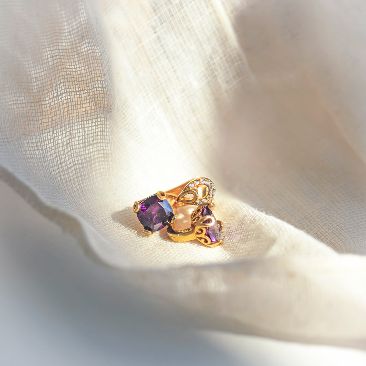 Sterling Silver Birthstone Drop Stud Earrings