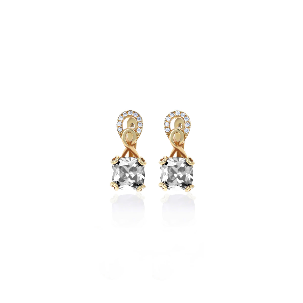 Sterling Silver Birthstone Drop Stud Earrings