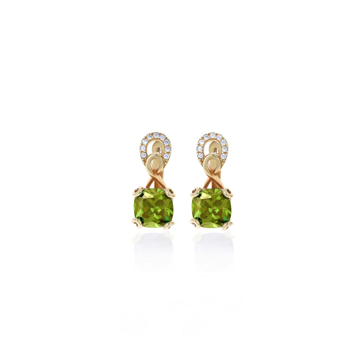 Sterling Silver Birthstone Drop Stud Earrings