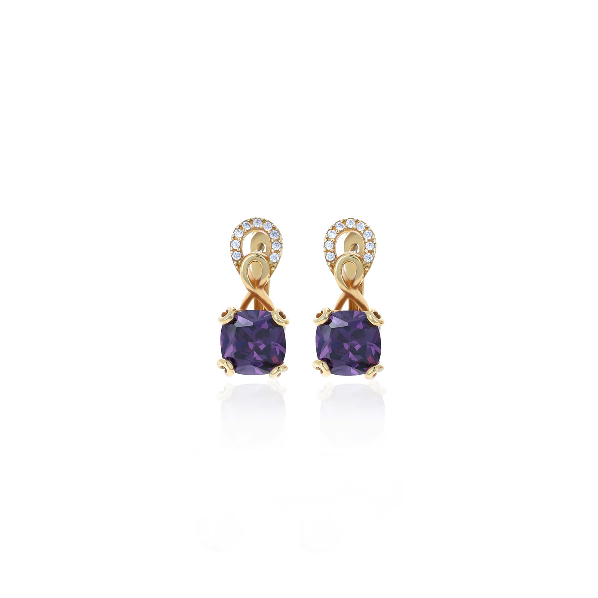 Sterling Silver Birthstone Drop Stud Earrings