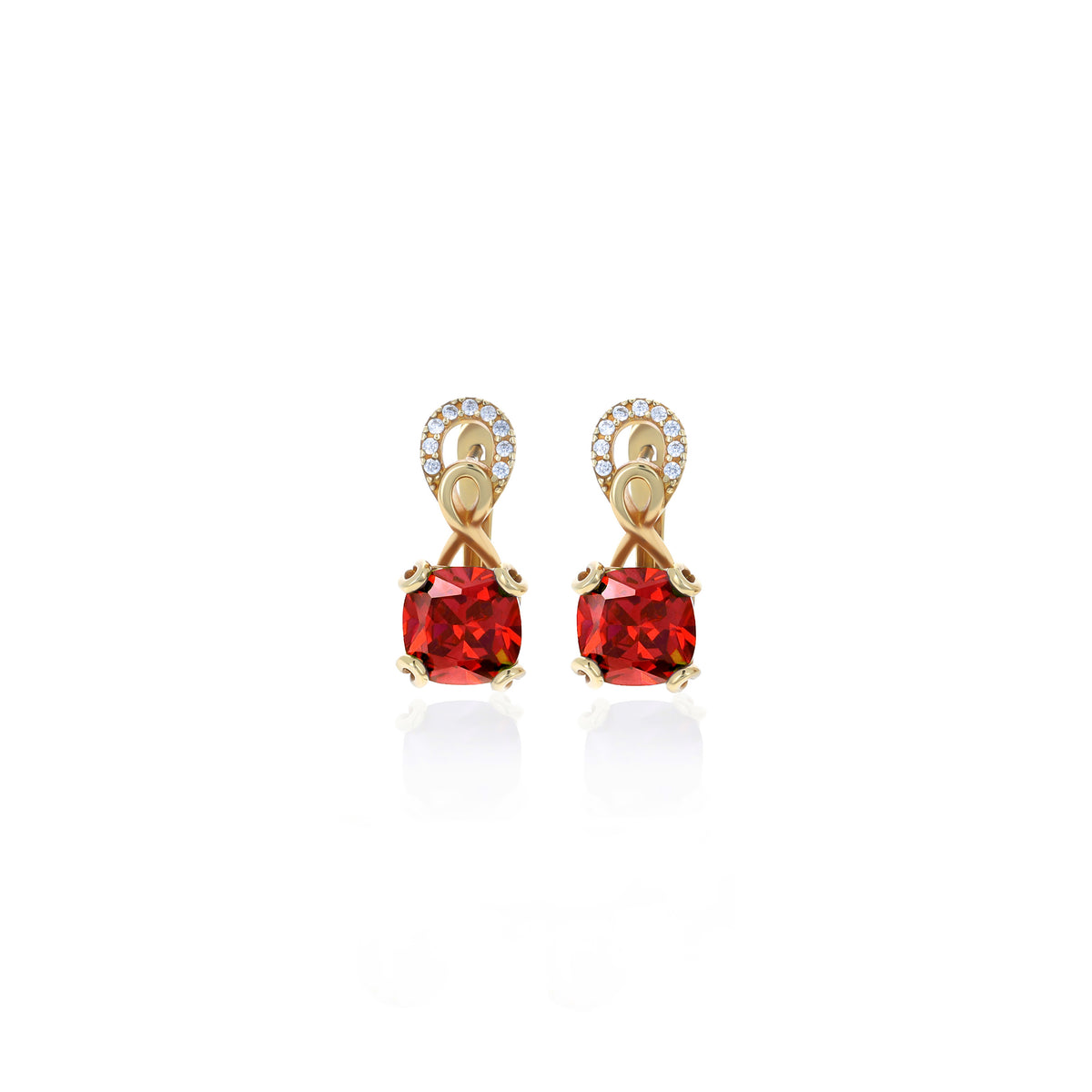 Sterling Silver Birthstone Drop Stud Earrings