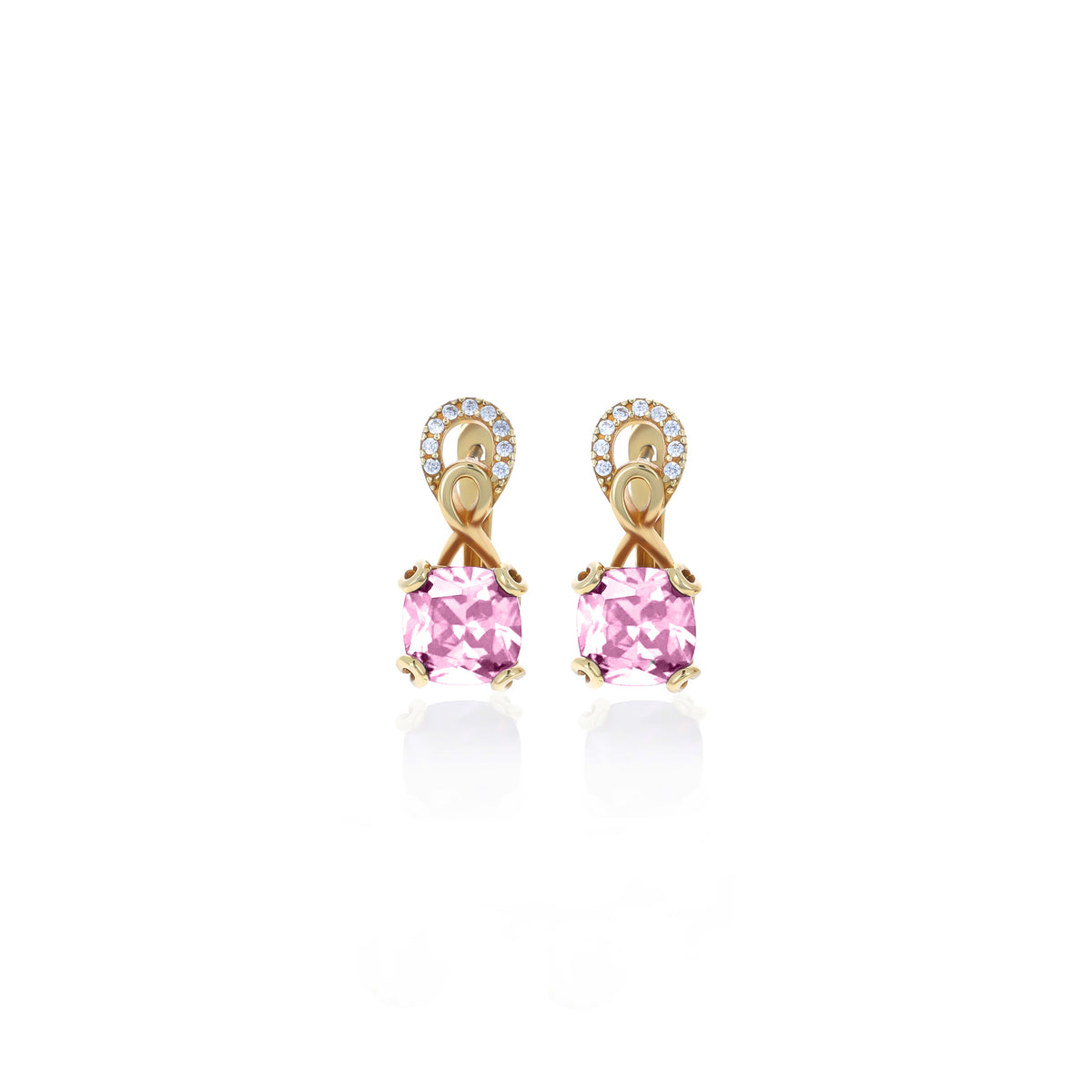 Sterling Silver Birthstone Drop Stud Earrings