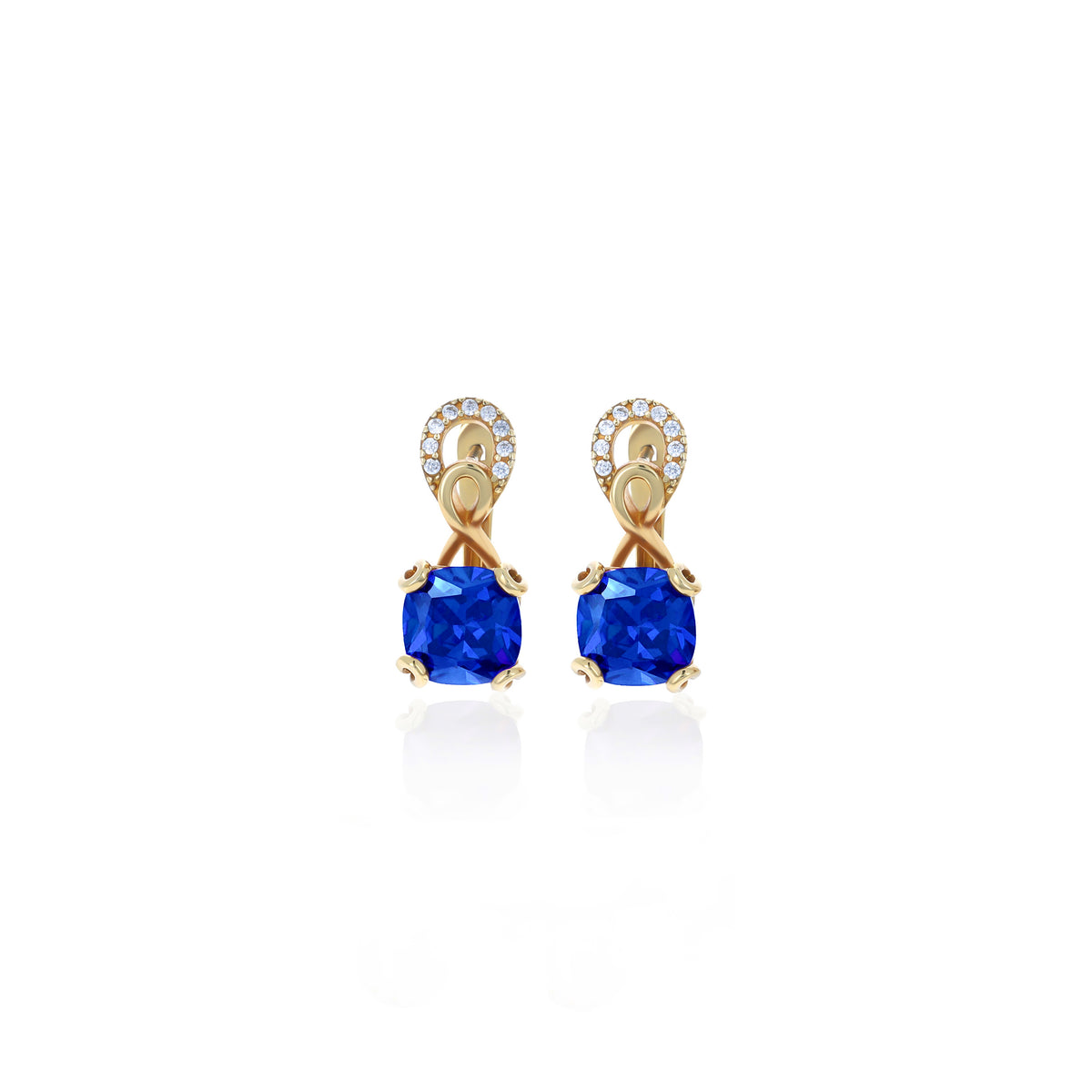 Sterling Silver Birthstone Drop Stud Earrings
