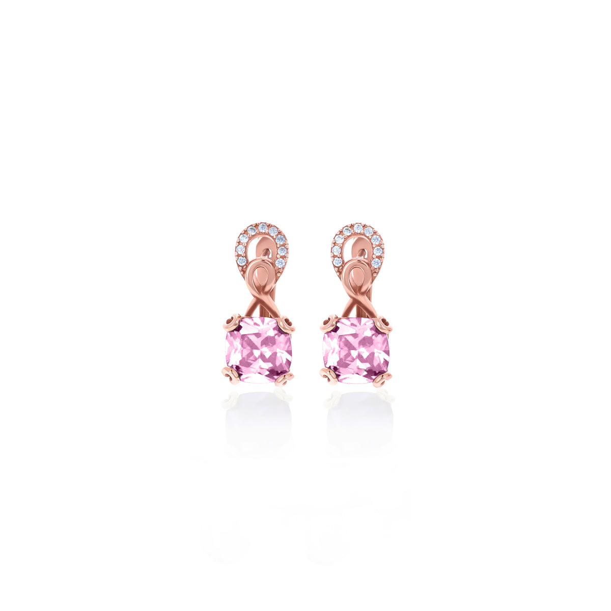 Sterling Silver Birthstone Drop Stud Earrings