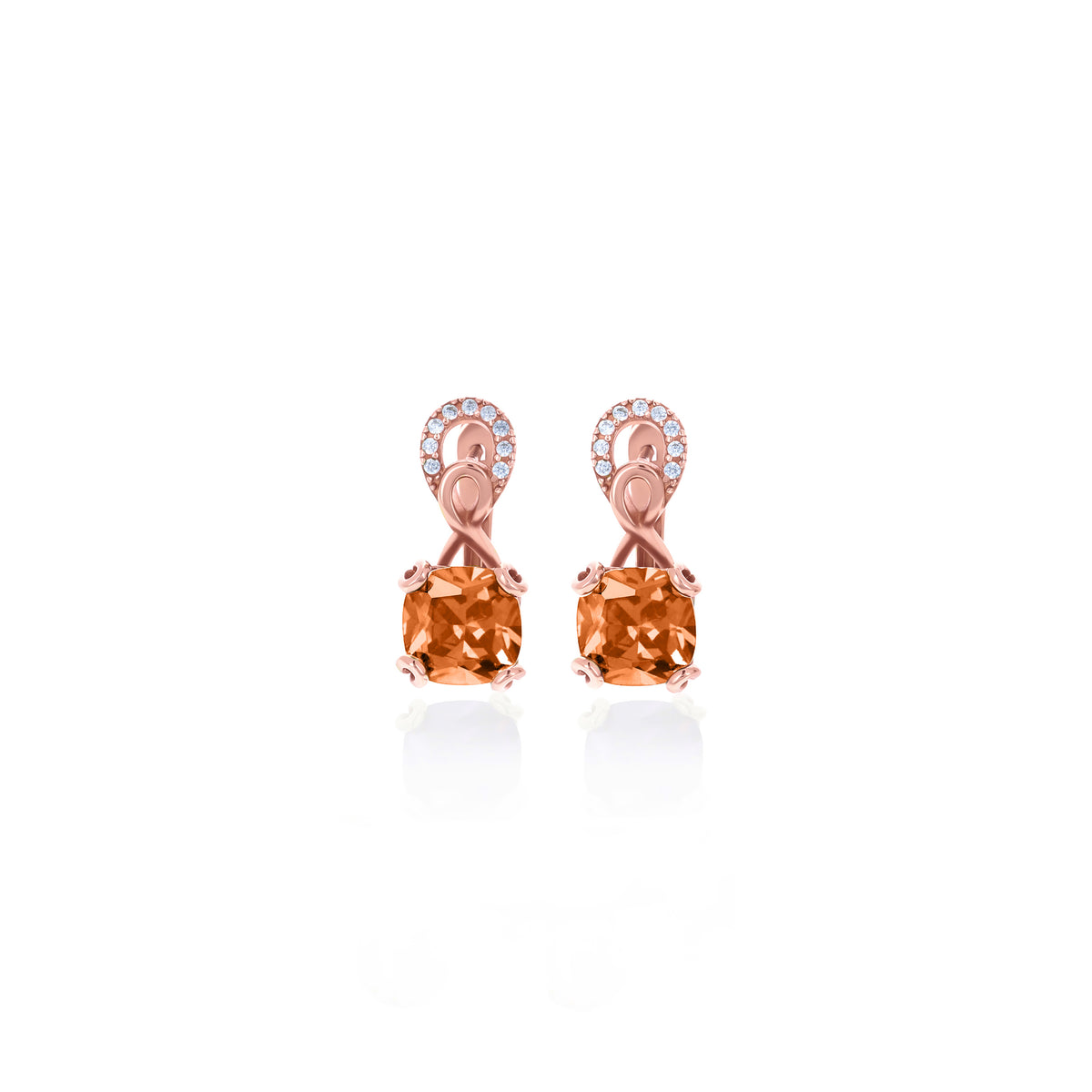 Sterling Silver Birthstone Drop Stud Earrings