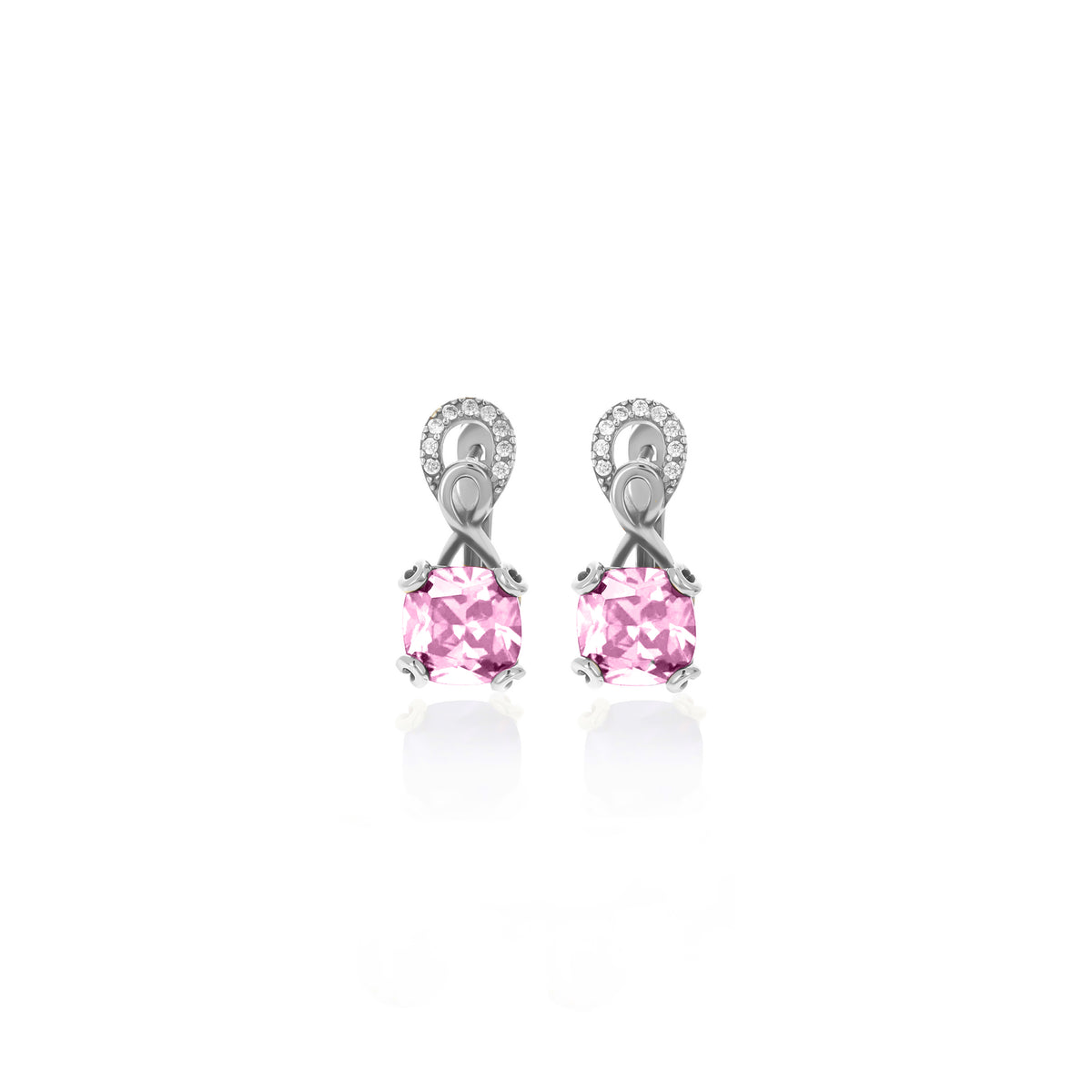 Sterling Silver Birthstone Drop Stud Earrings