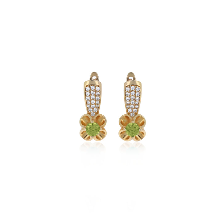 Dangle Flower Birthstone Earrings- ER26