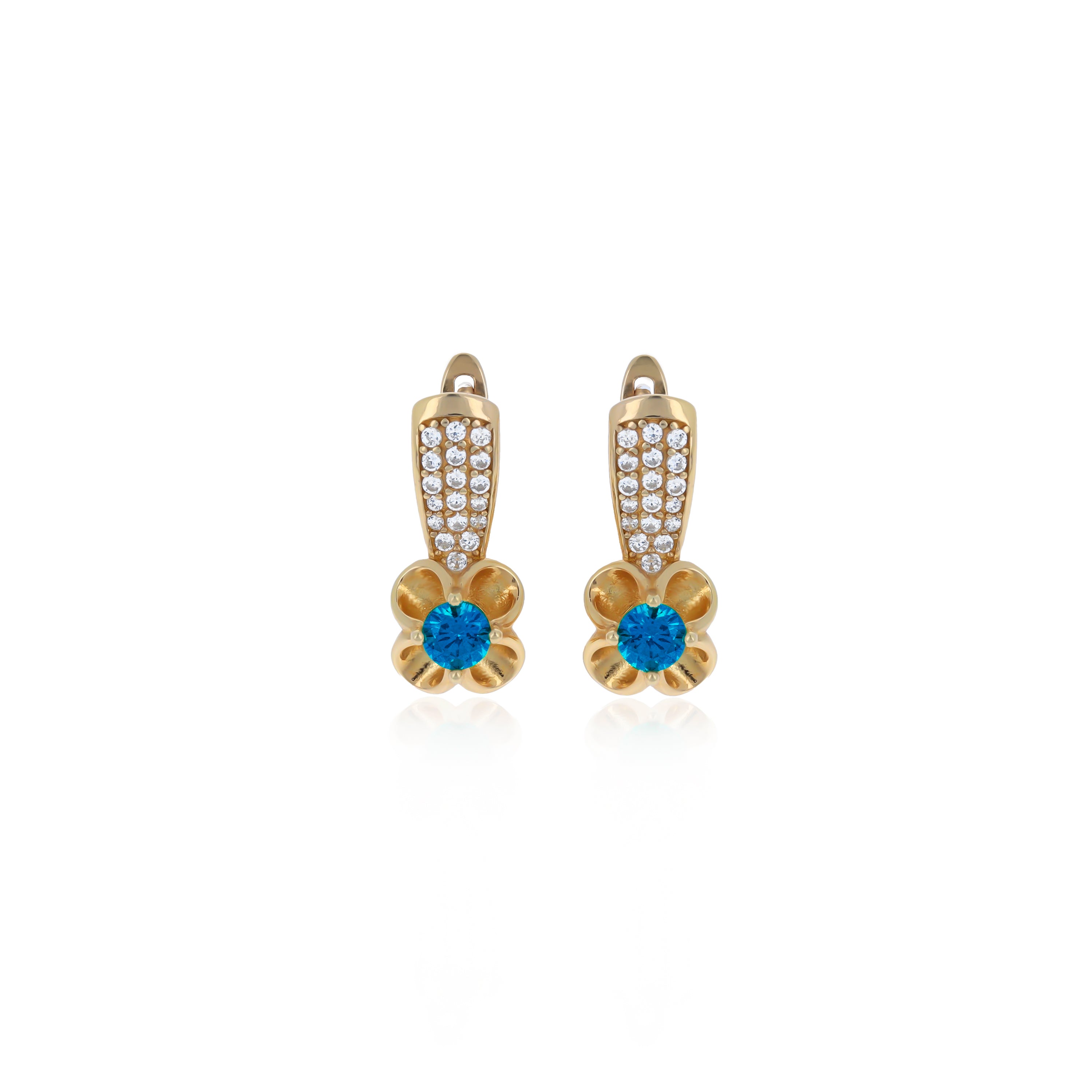 Dangle Flower Birthstone Earrings- ER26