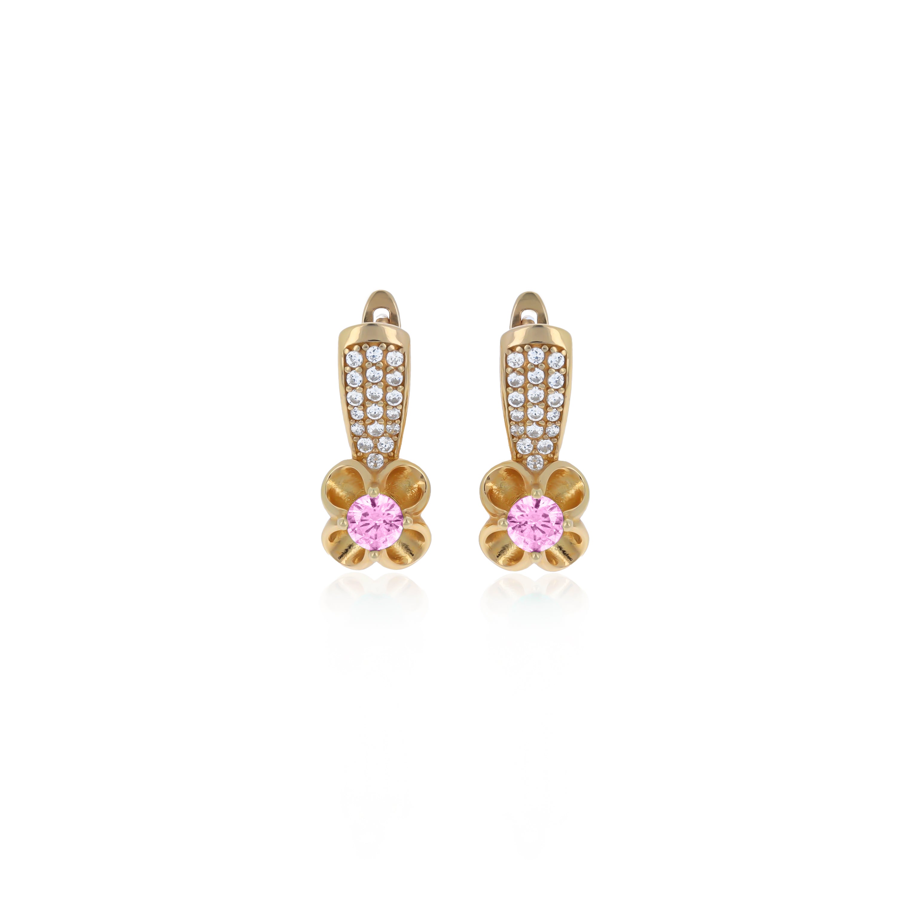 Dangle Flower Birthstone Earrings- ER26