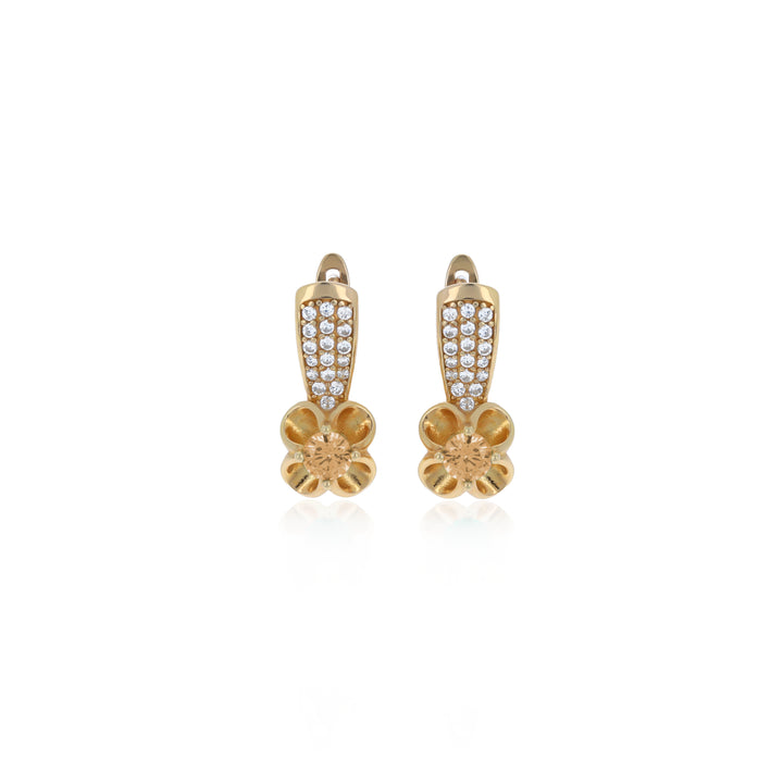 Dangle Flower Birthstone Earrings- ER26