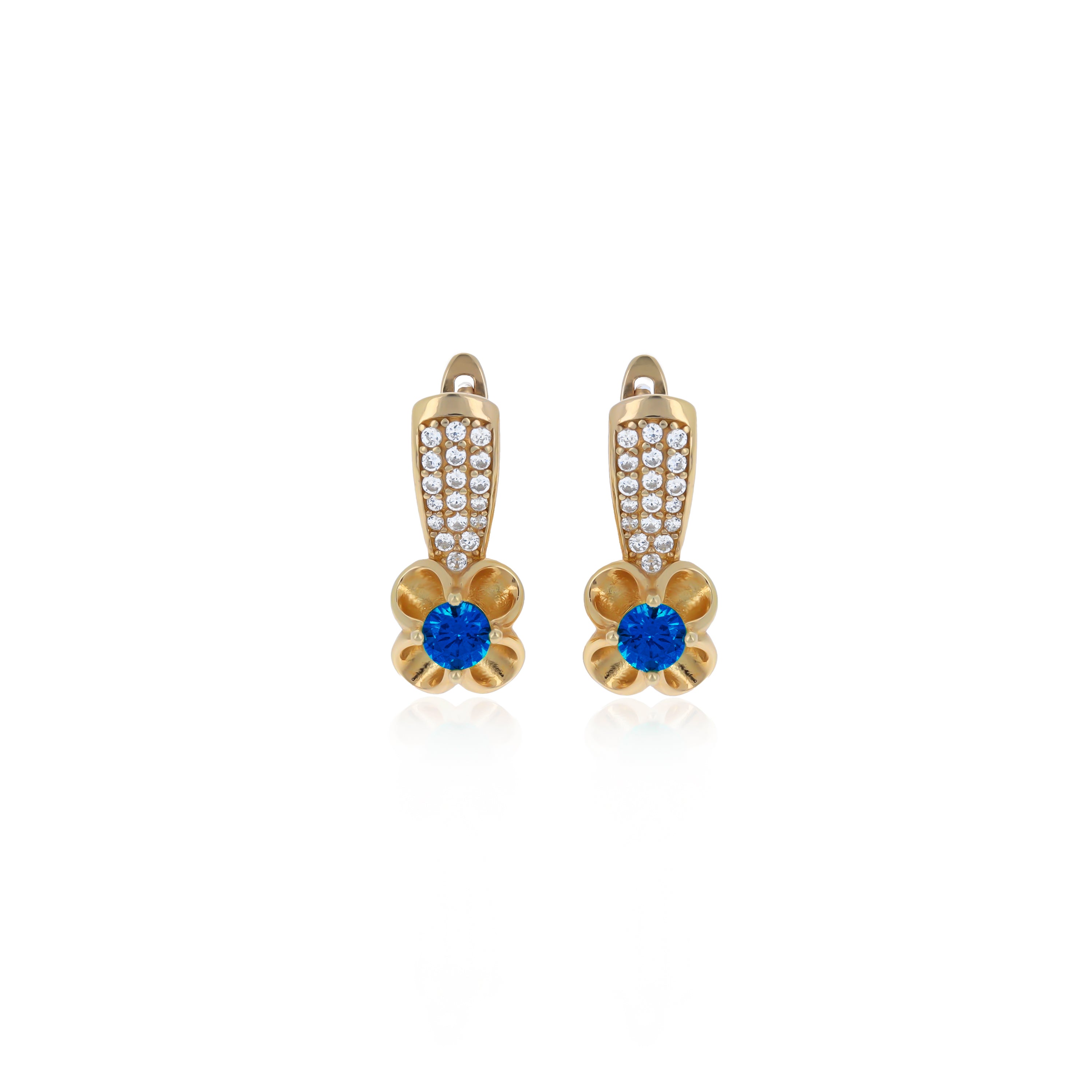 Dangle Flower Birthstone Earrings- ER26